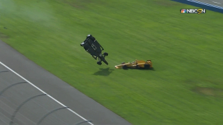 IndyCar Race Did Not End Well For Ryan Briscoe, Who Went Airborne